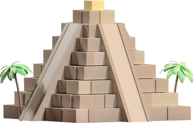 Mayan pyramid 3D illustration