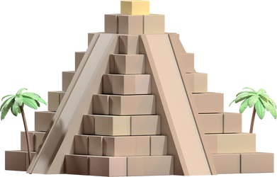 Mayan pyramid 3D illustration